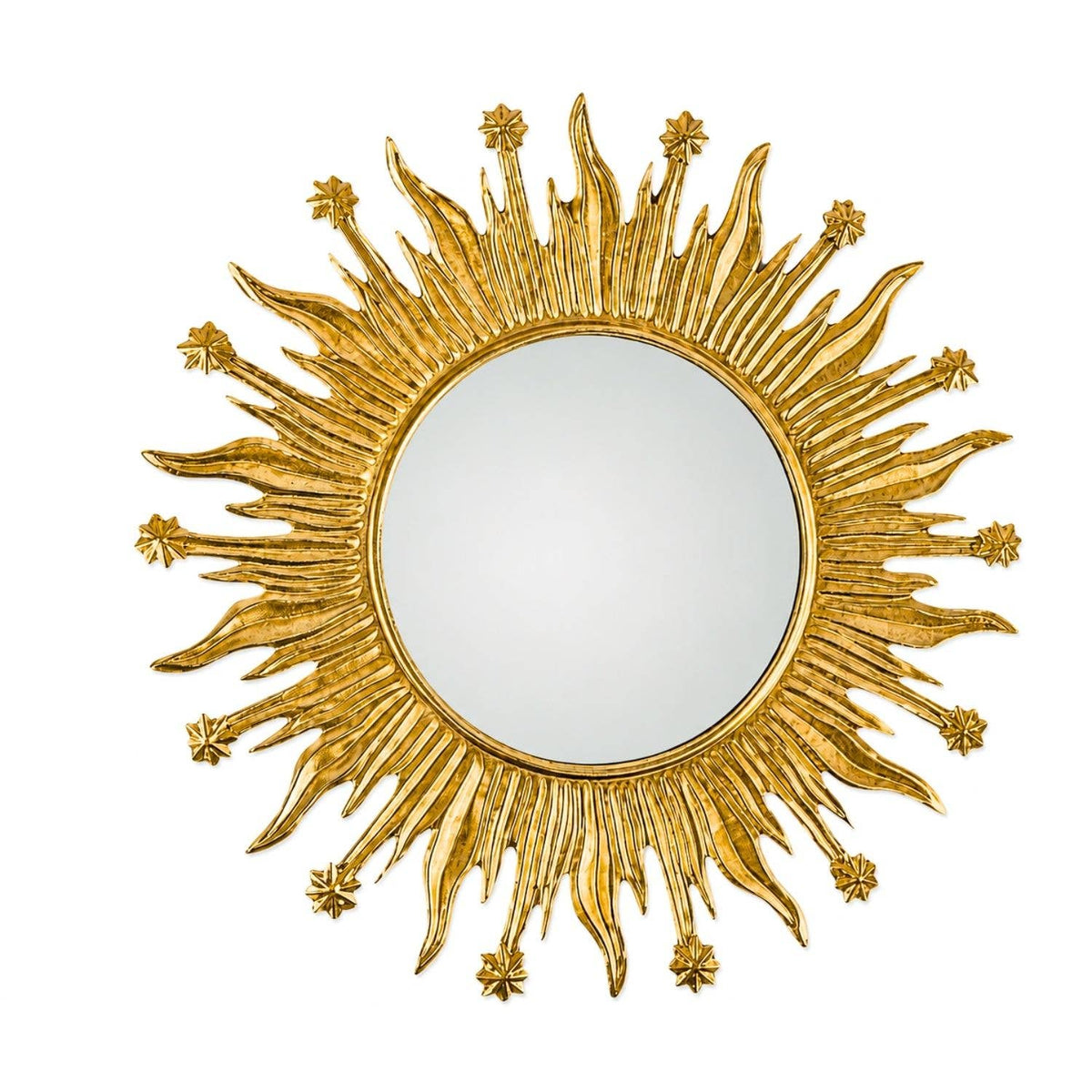 Gold Round Sunburst Mirror