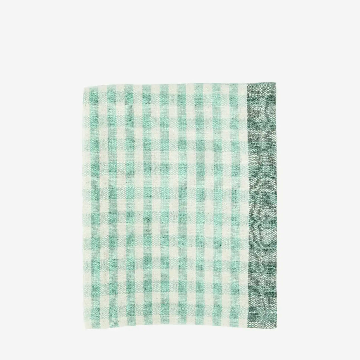 Madam Stoltz Green Check Tea Towel