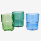 Stackable Coloured Drinking Glasses