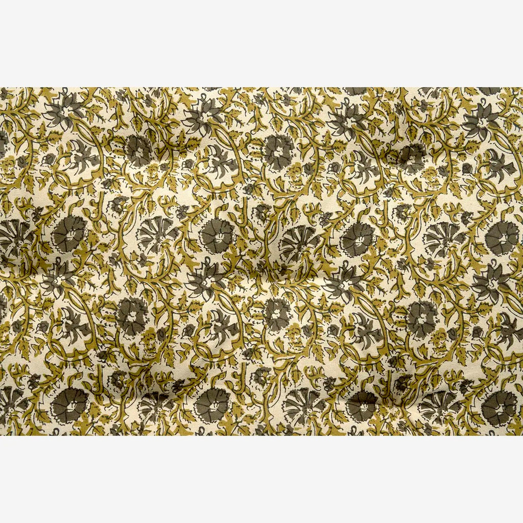 Madam Stoltz Printed Cotton Mattress Dusty Green Floral