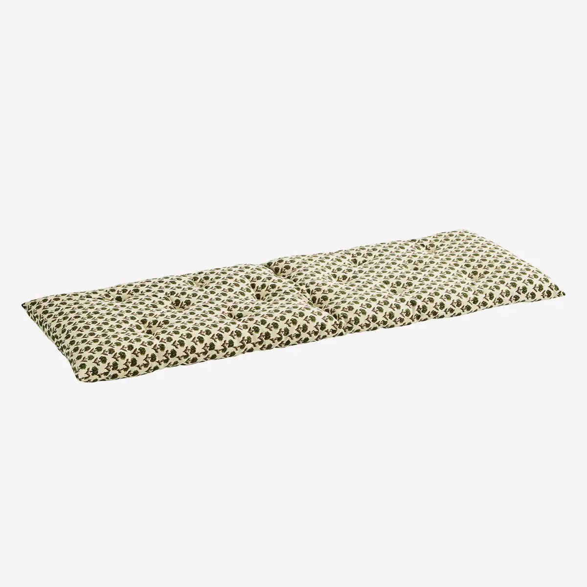 Madam Stoltz Printed Cotton Mattress Off White Floral Print