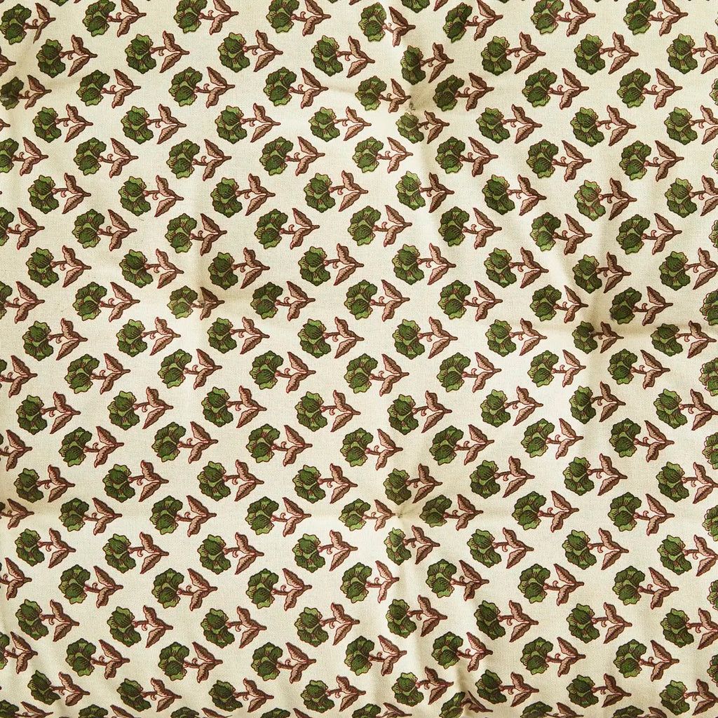 Madam Stoltz Printed Cotton Mattress Off White Floral Print