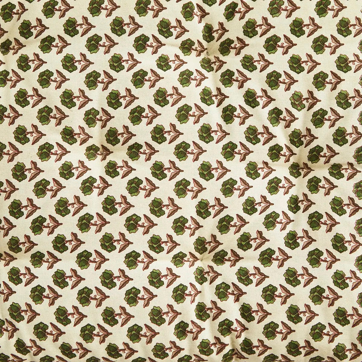 Madam Stoltz Printed Cotton Mattress Off White Floral Print