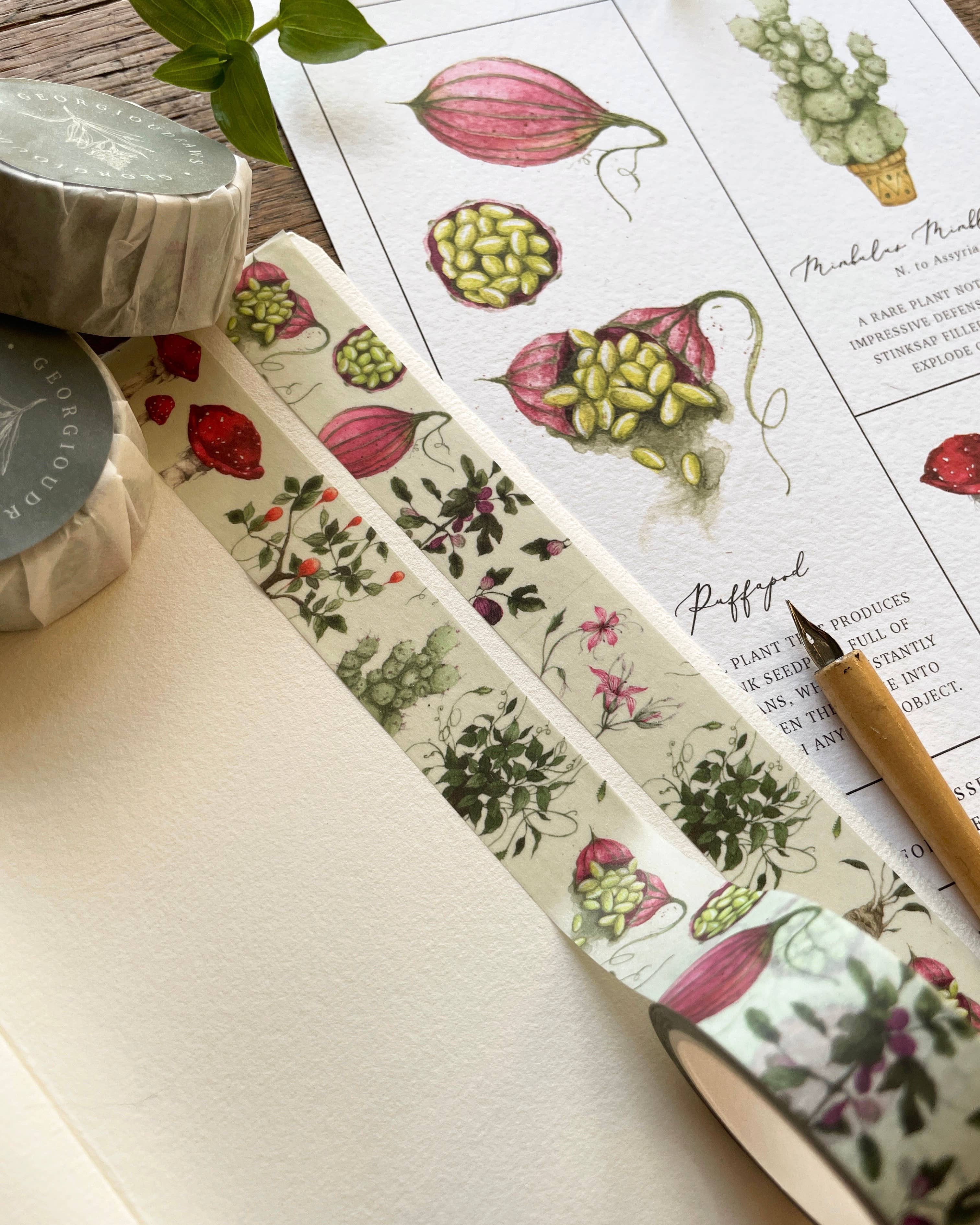 Magical Botanical Herbology Washi Tape