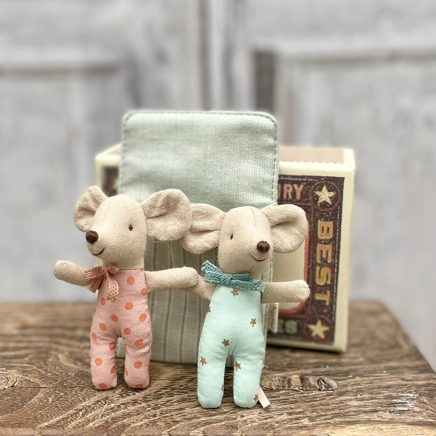 Maileg Twin Mice in a Matchbox