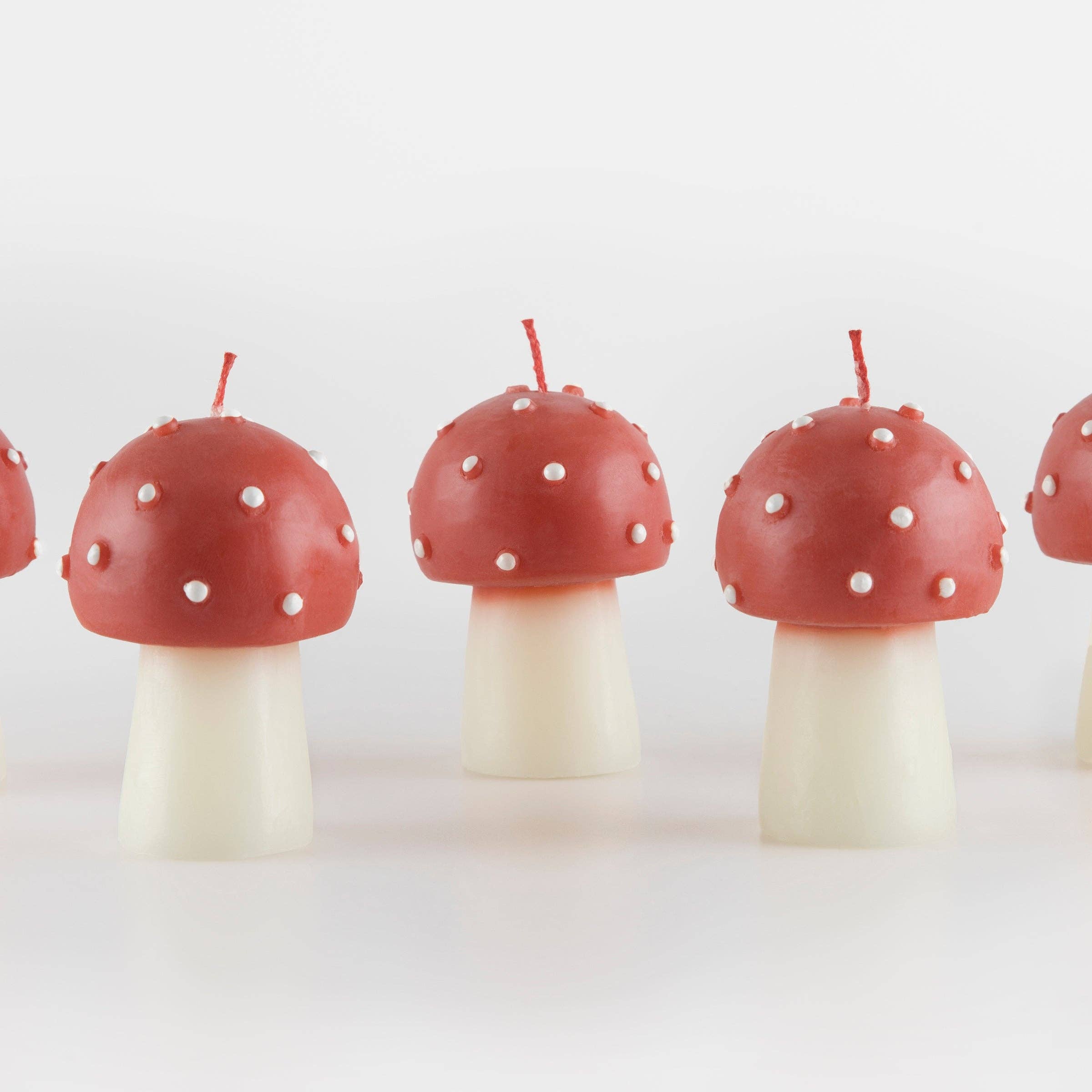 Mini Mushroom Candles