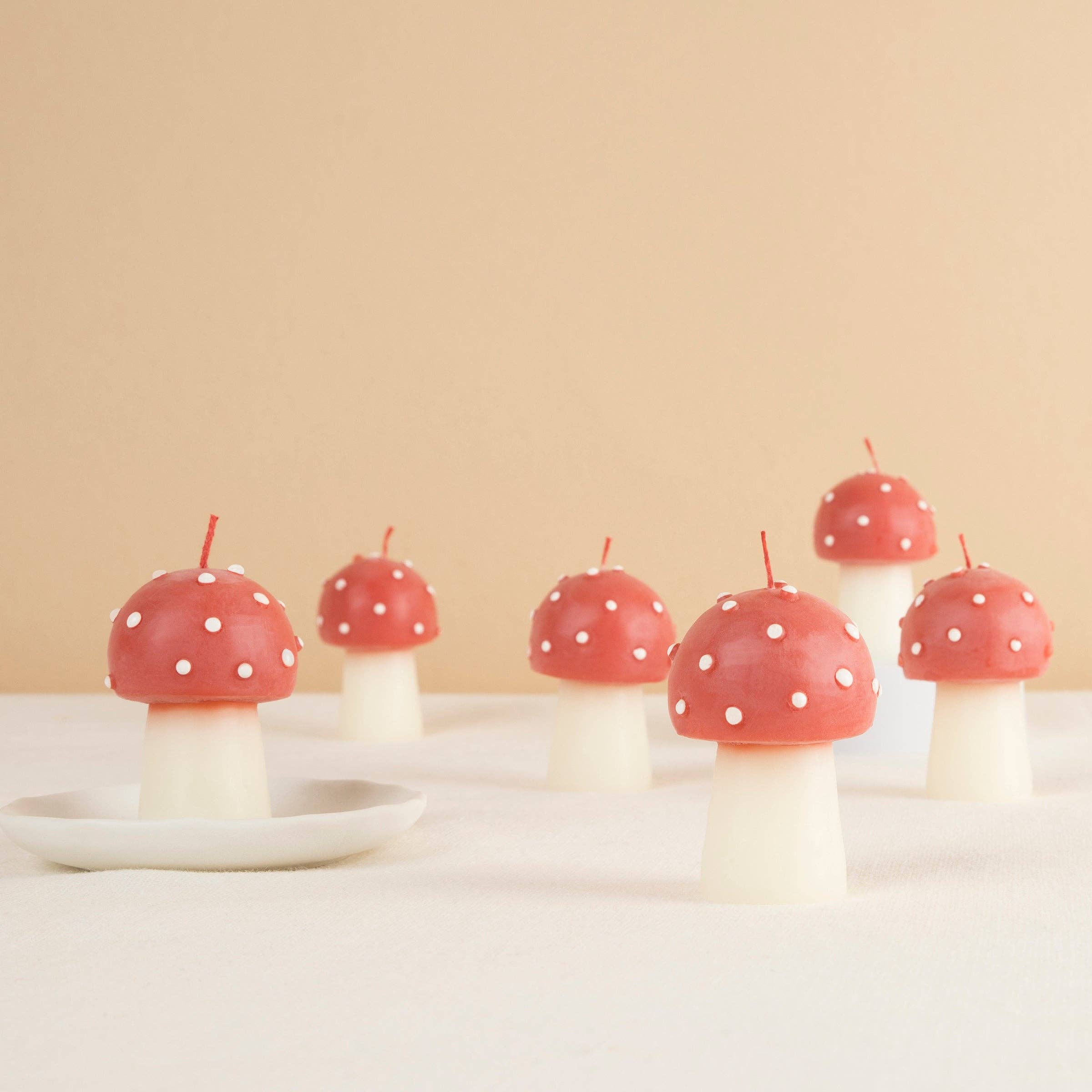 Mini Mushroom Candles