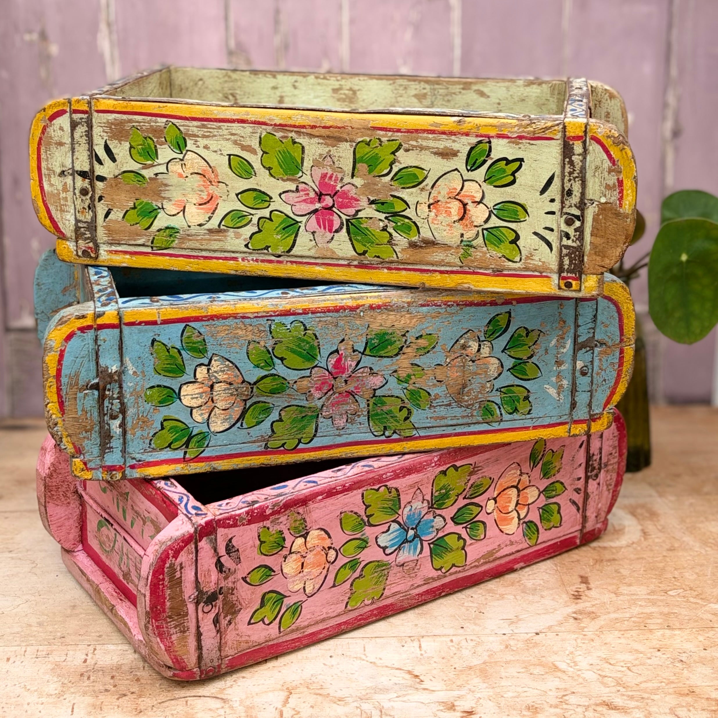 Hand Painted Brick Mould Storage Box