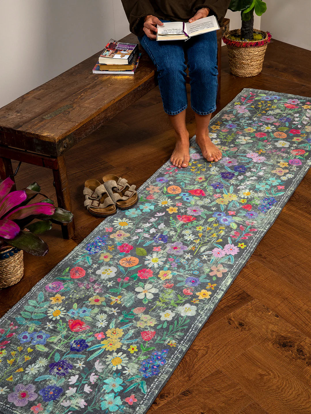Natural Life Chenille Wildflower Runner