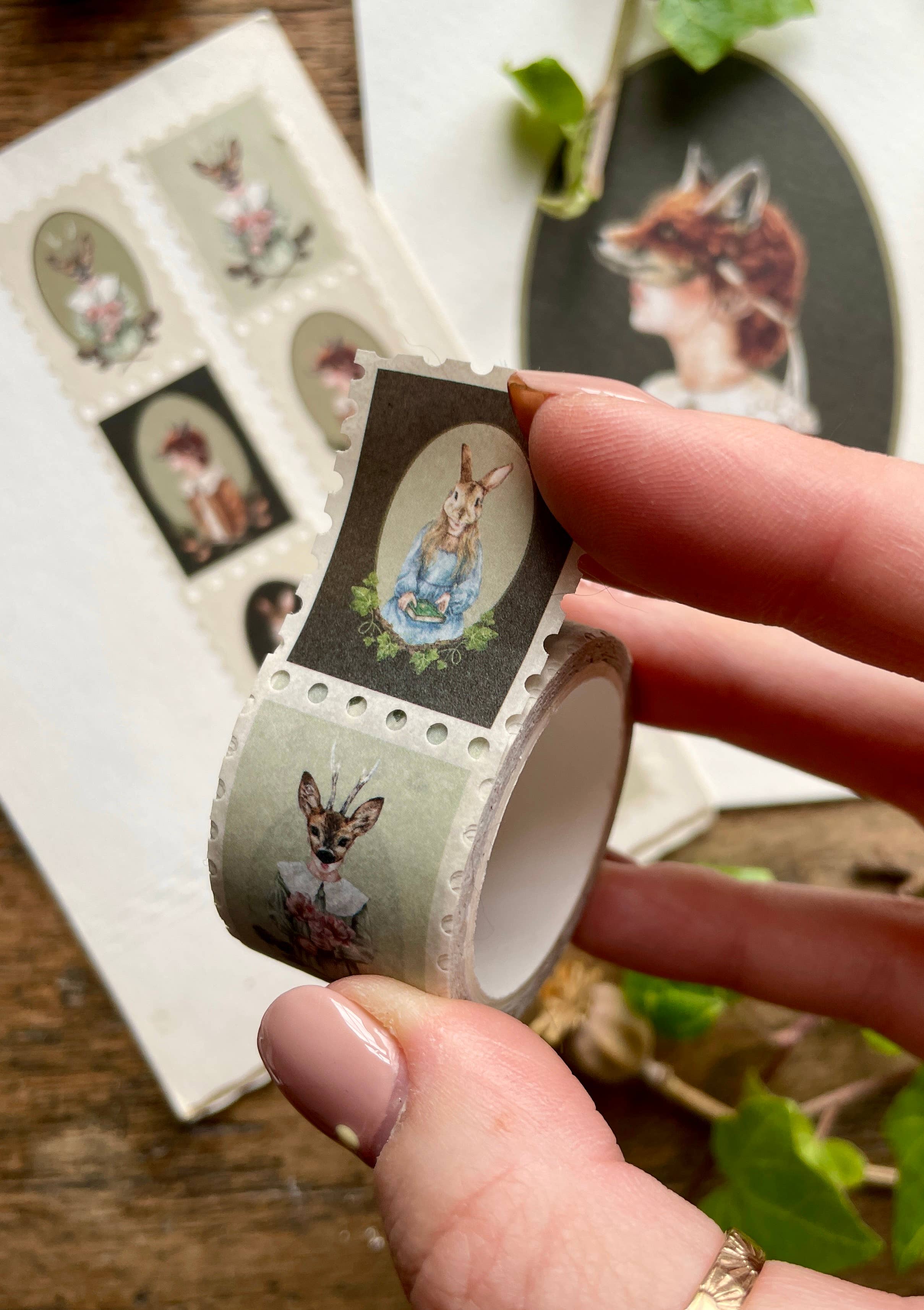 The Nature of Disguise Animal Masks Stamp Washi Tape