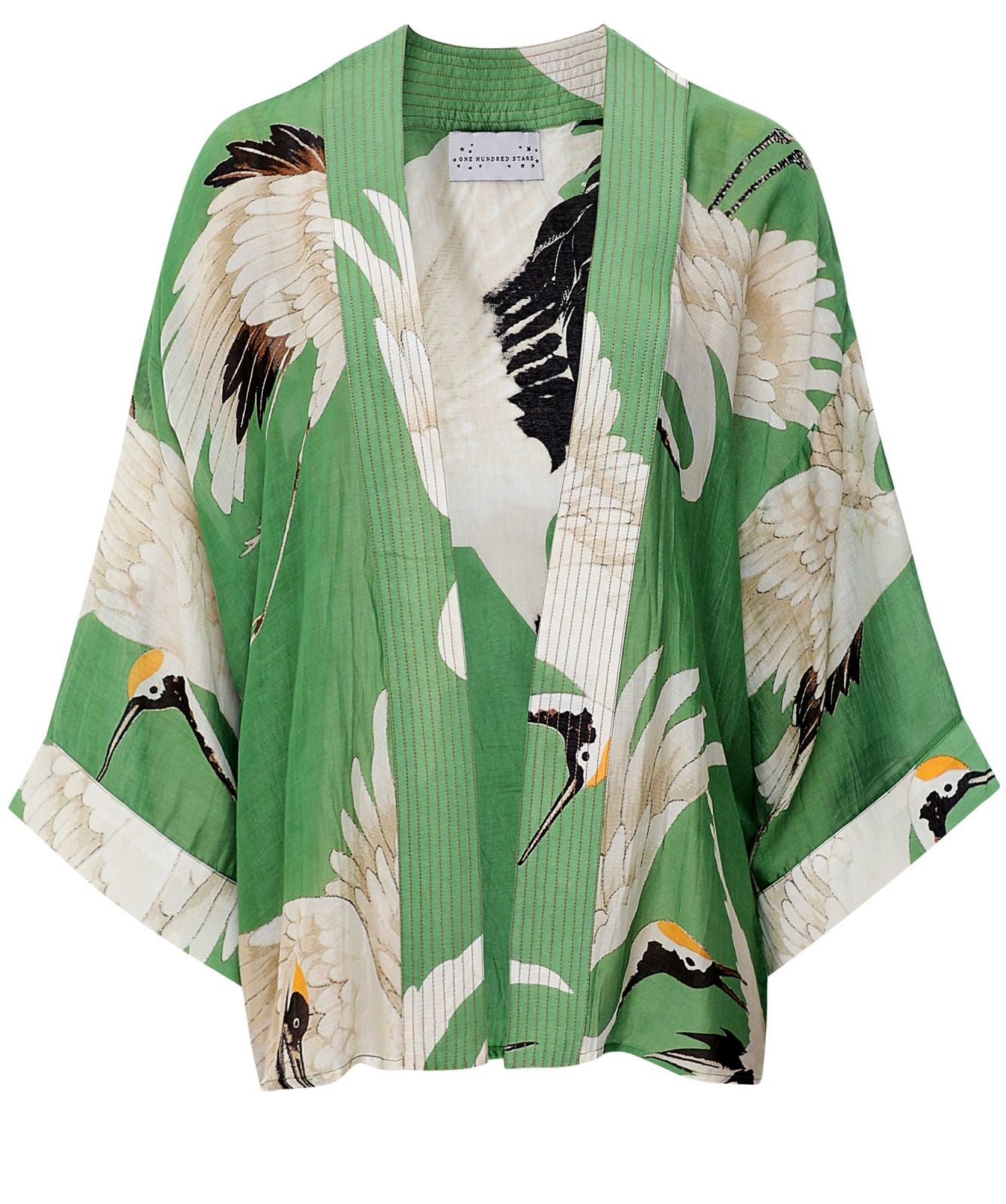 One Hundred Stars Kimono Stork Pea Green