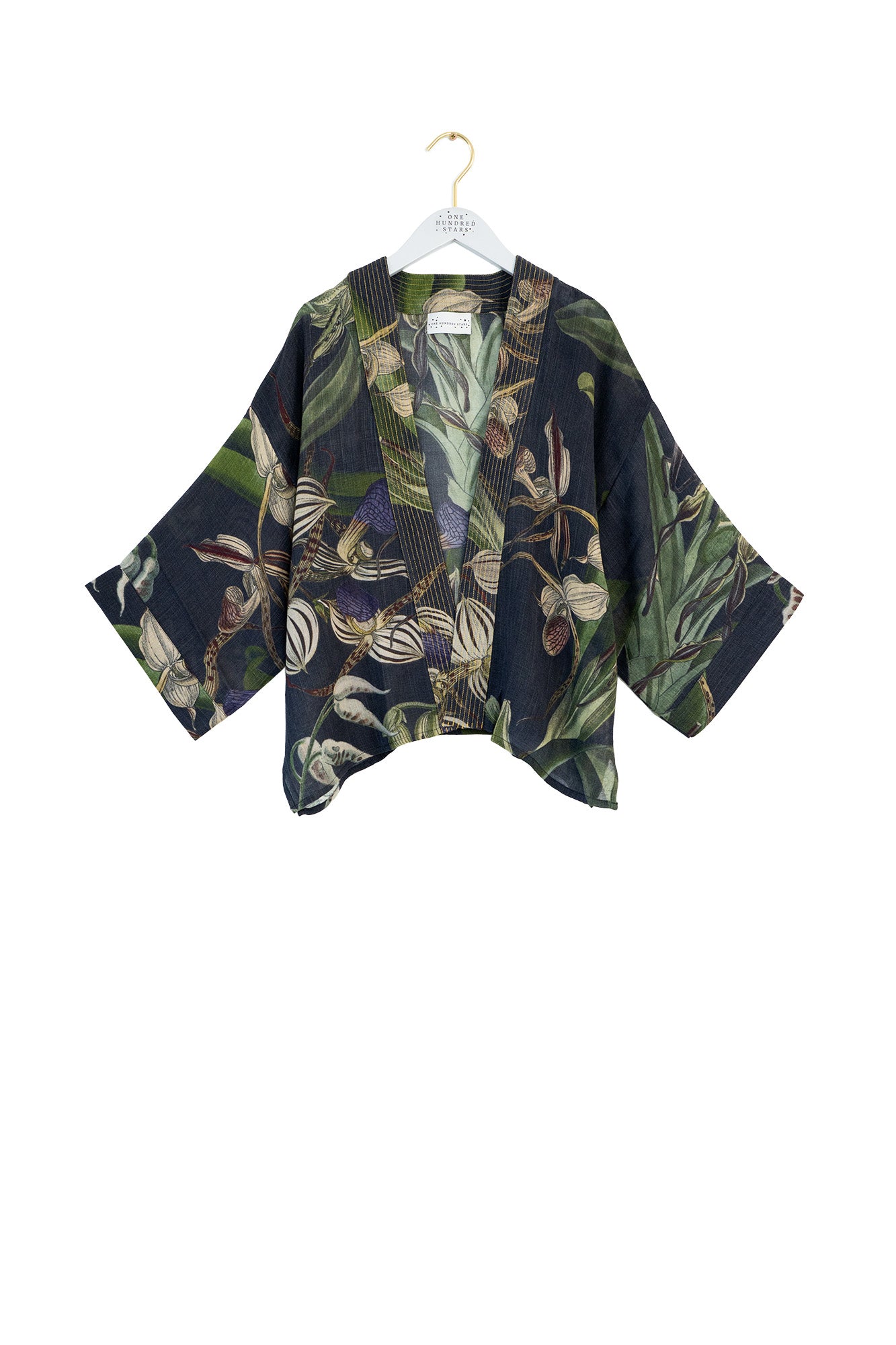 One Hundred Stars Kimono Wool Black Orchid