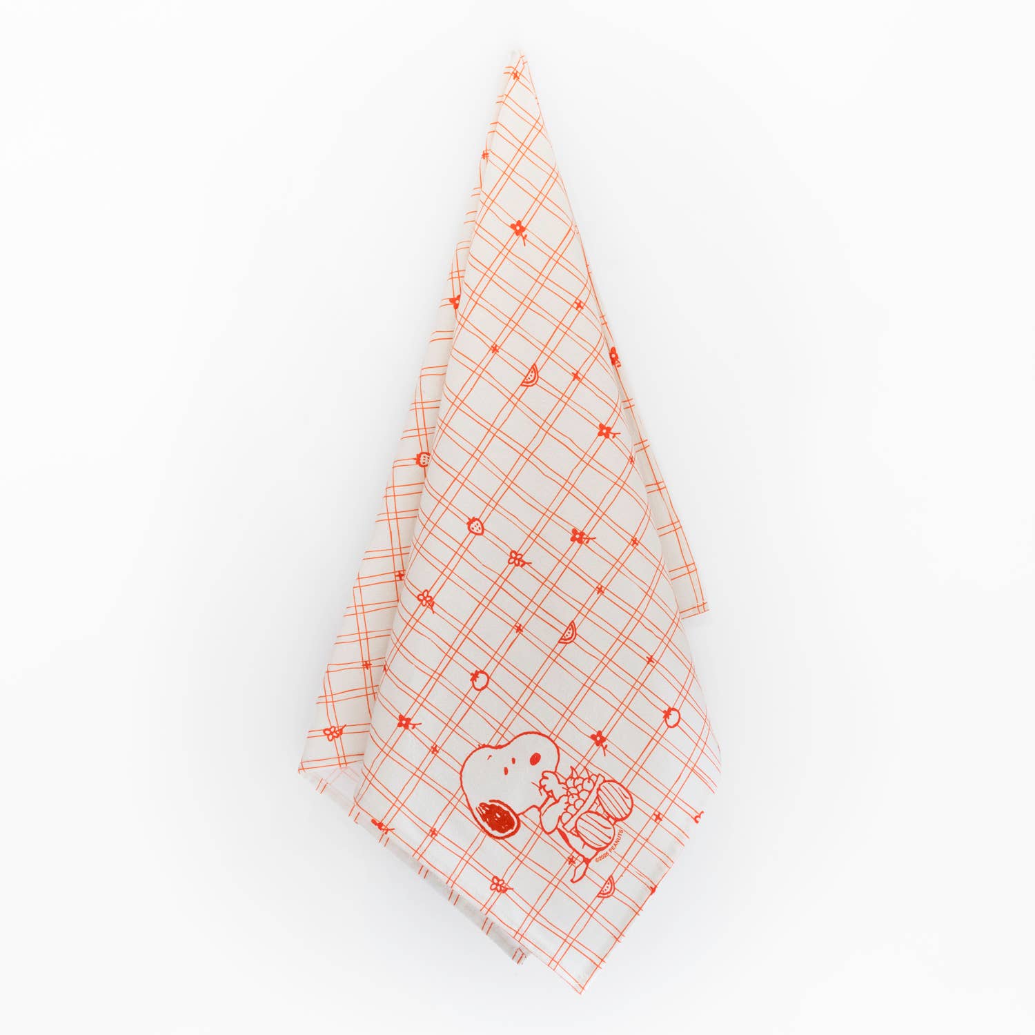 Peanuts Snoopy Cherry Basket Tea Towel (Red)