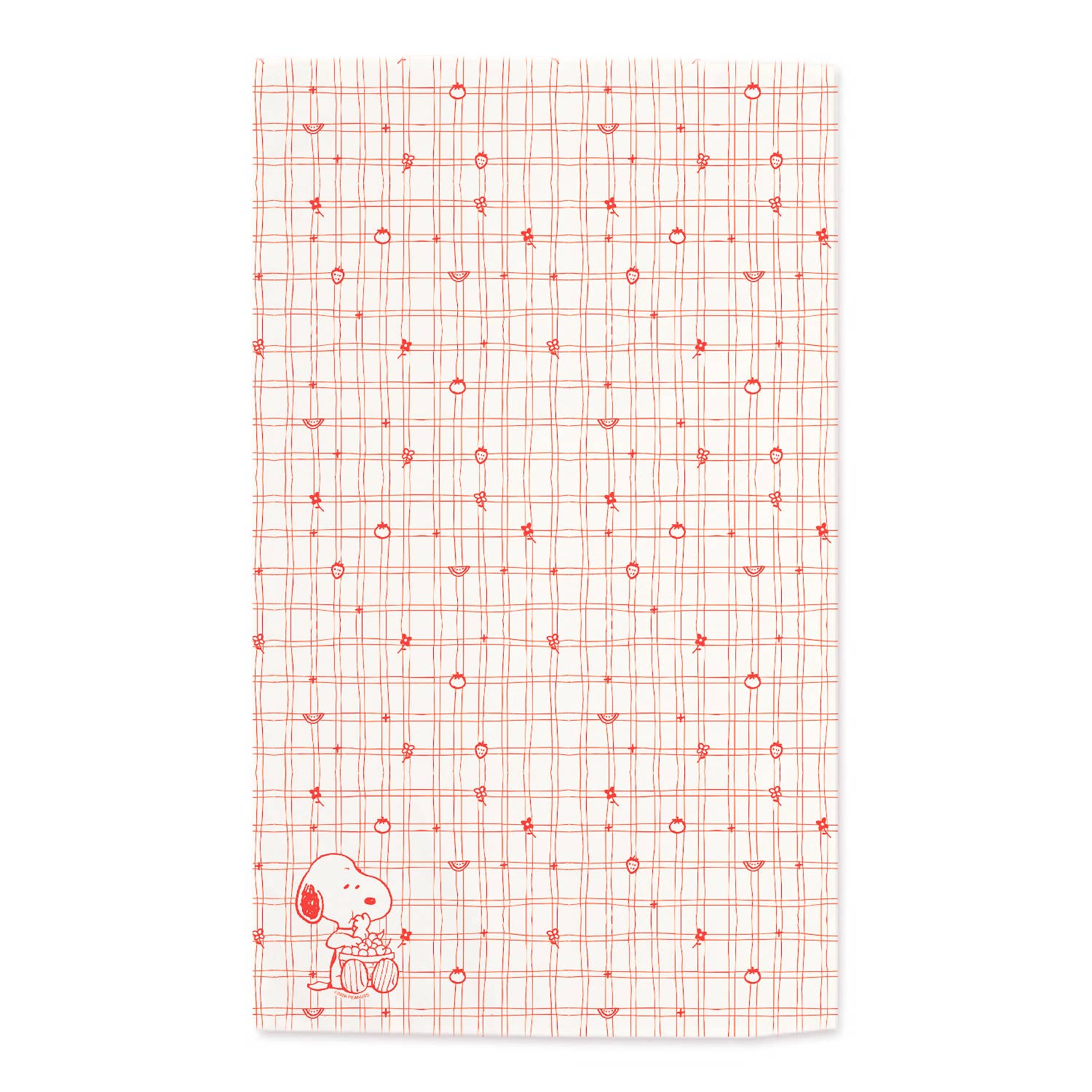 Peanuts Snoopy Cherry Basket Tea Towel (Red)