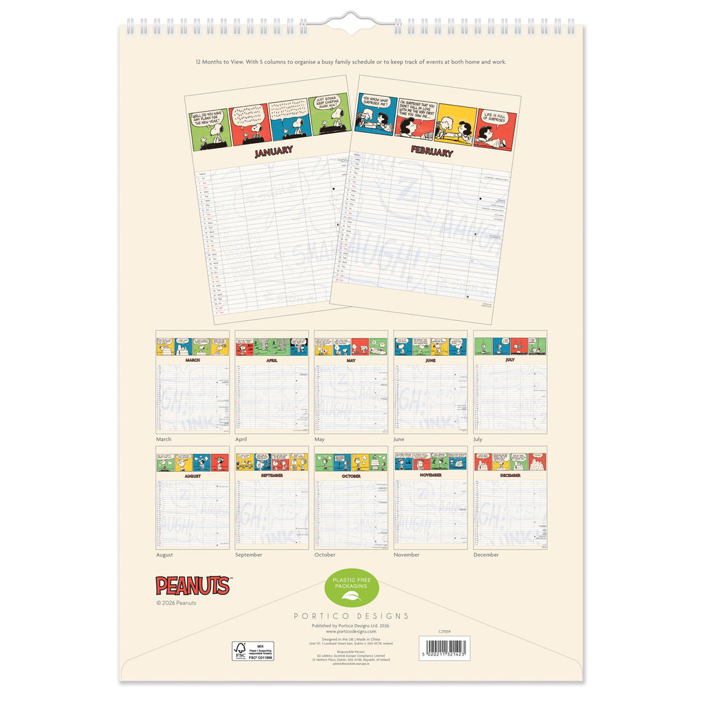 Peanuts 2027 Family Calendar