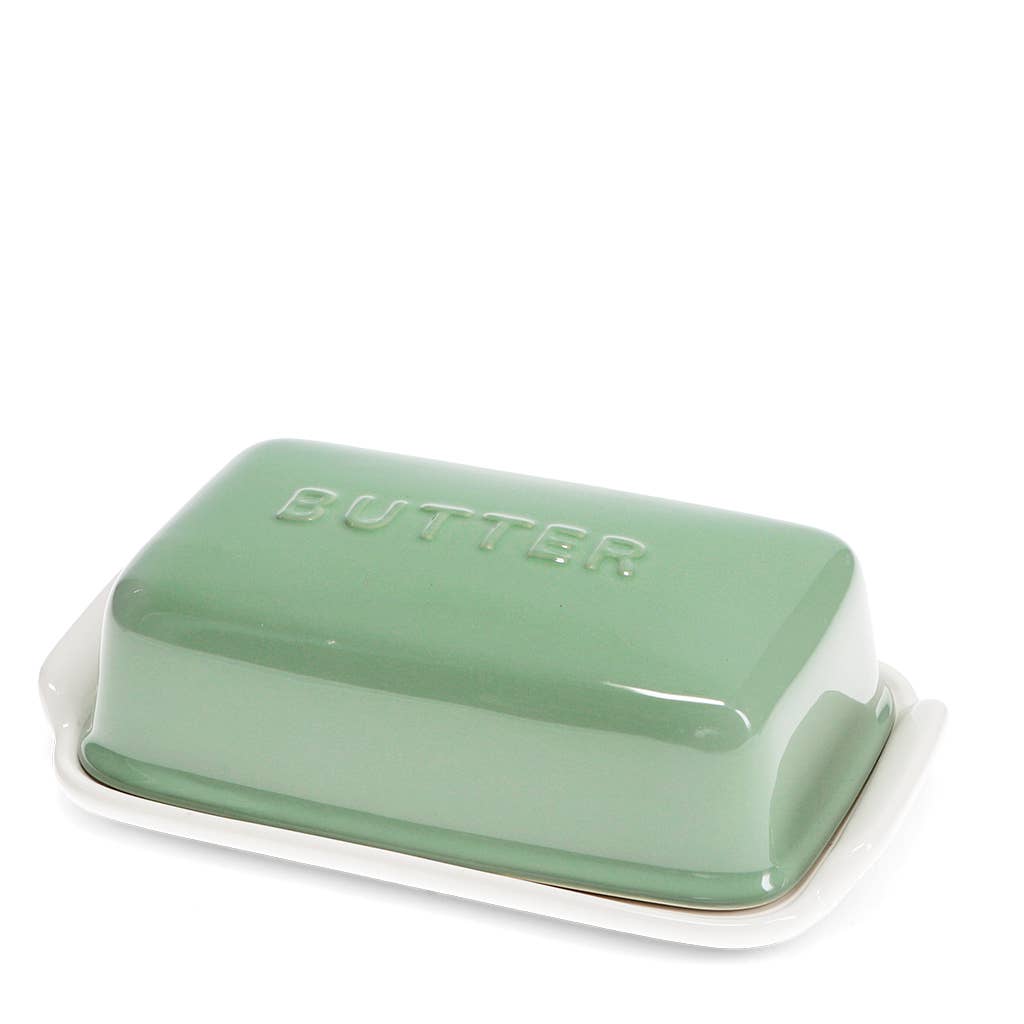 Ceramic Butter Dish ~ Green