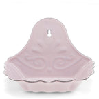 Wall-Mounted Pink Enamel Soap Dish