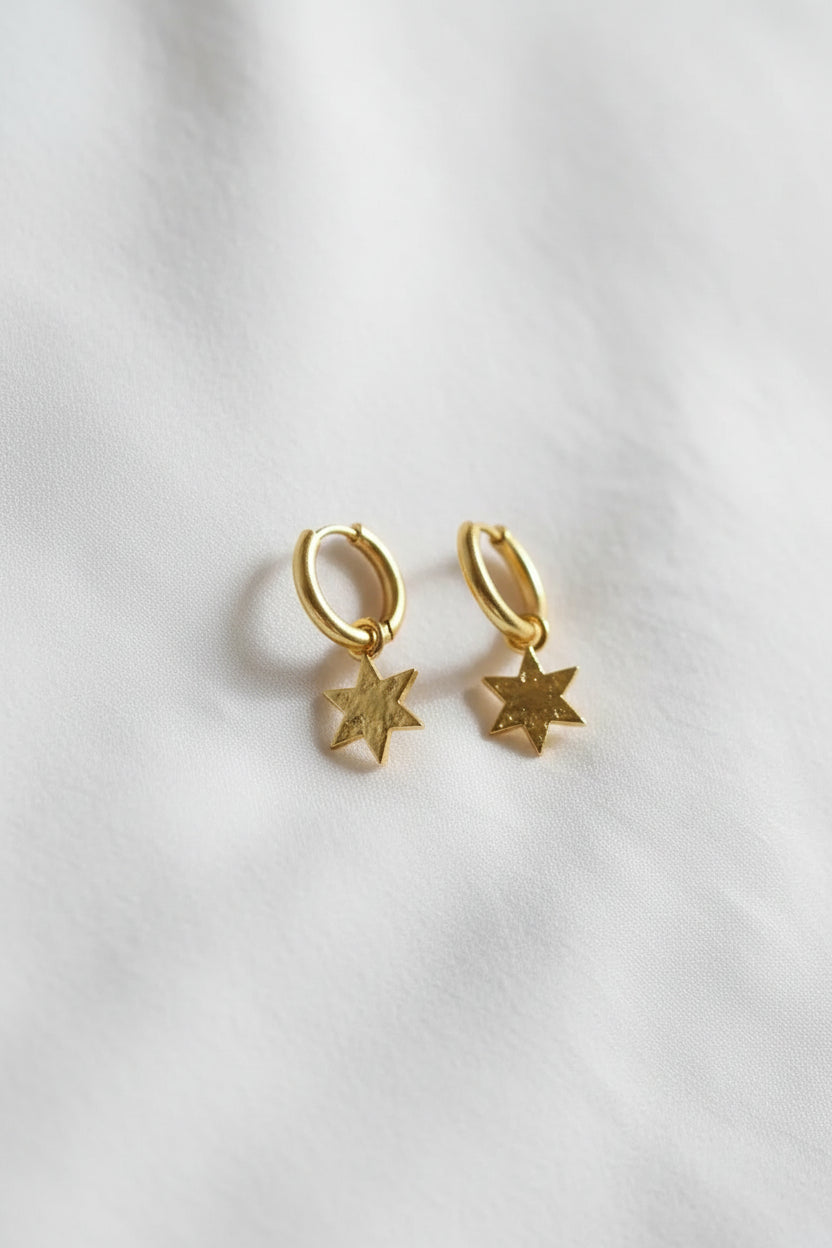 Roake Studio - Fallen Star Gold Charm Earrings