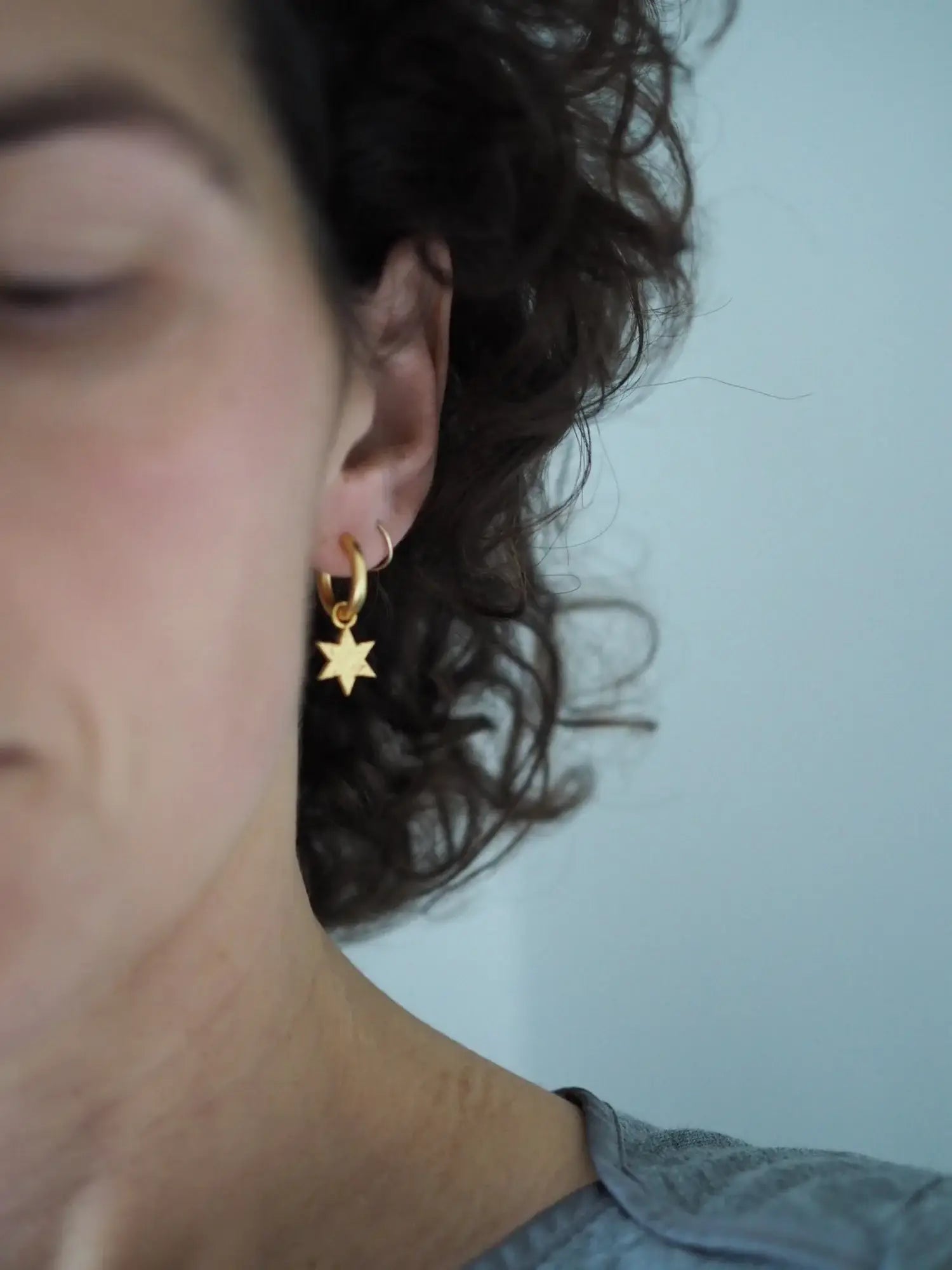 Roake Studio - Fallen Star Gold Charm Earrings