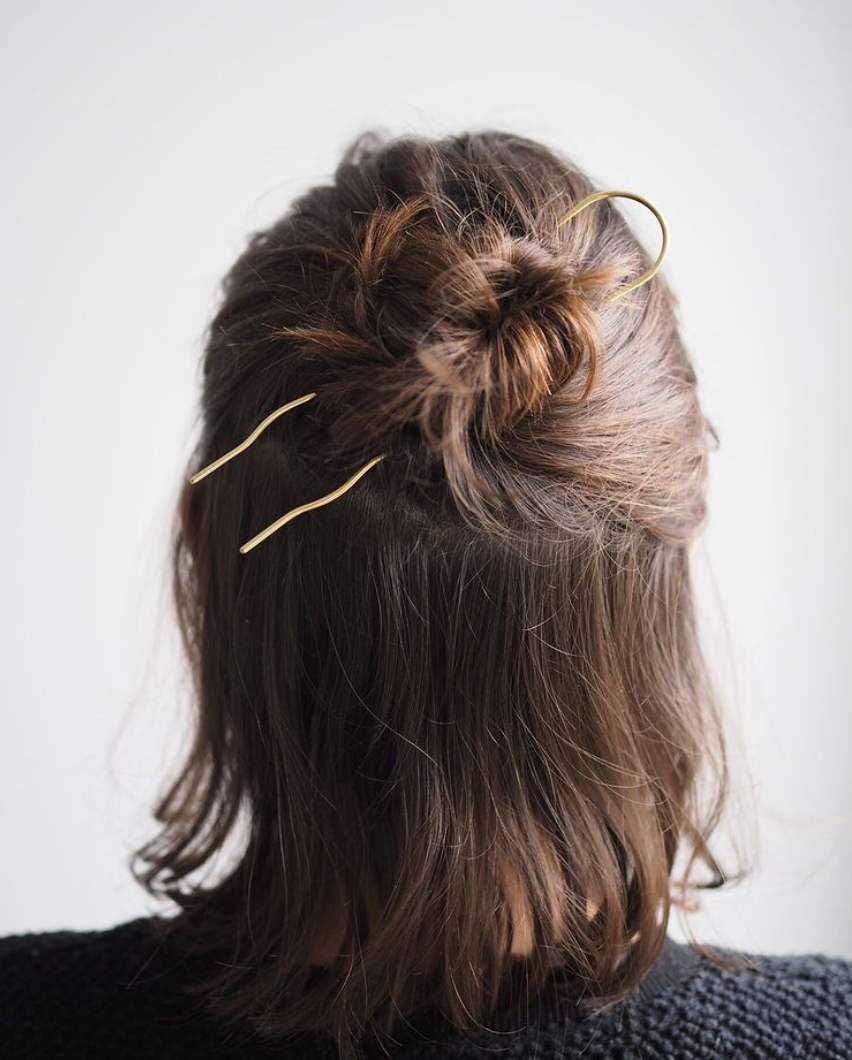Roake Studio - Lizzy Wavy Brass Hairpin