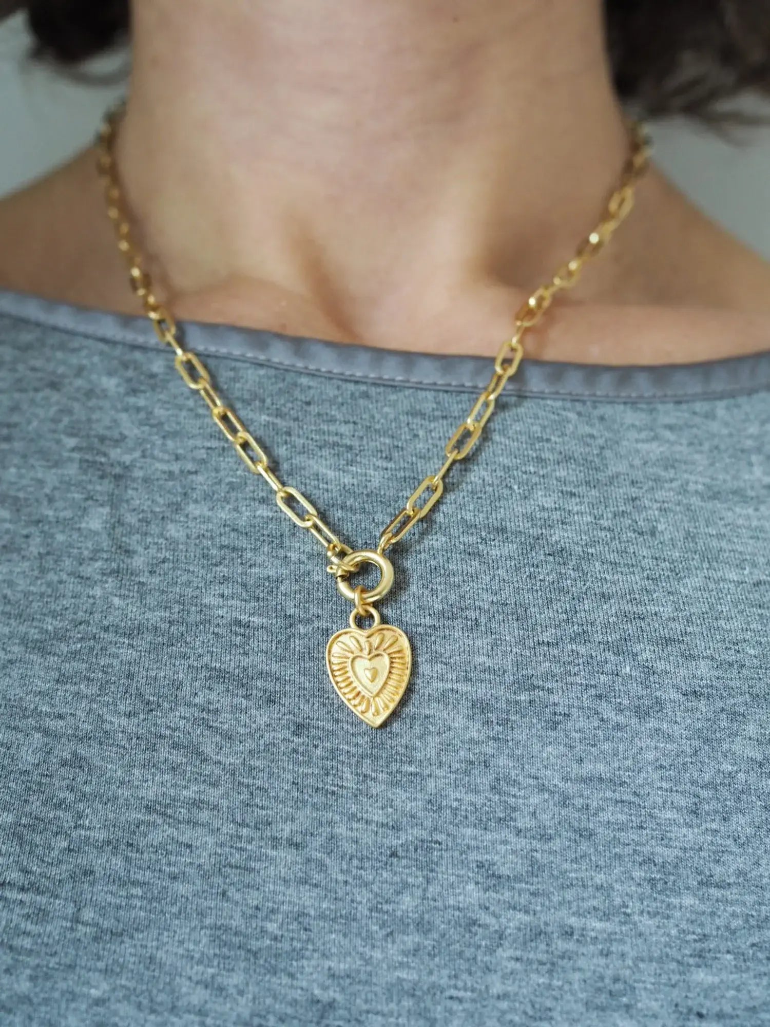 Roake Studio - Love Heart Gold Charm Necklace