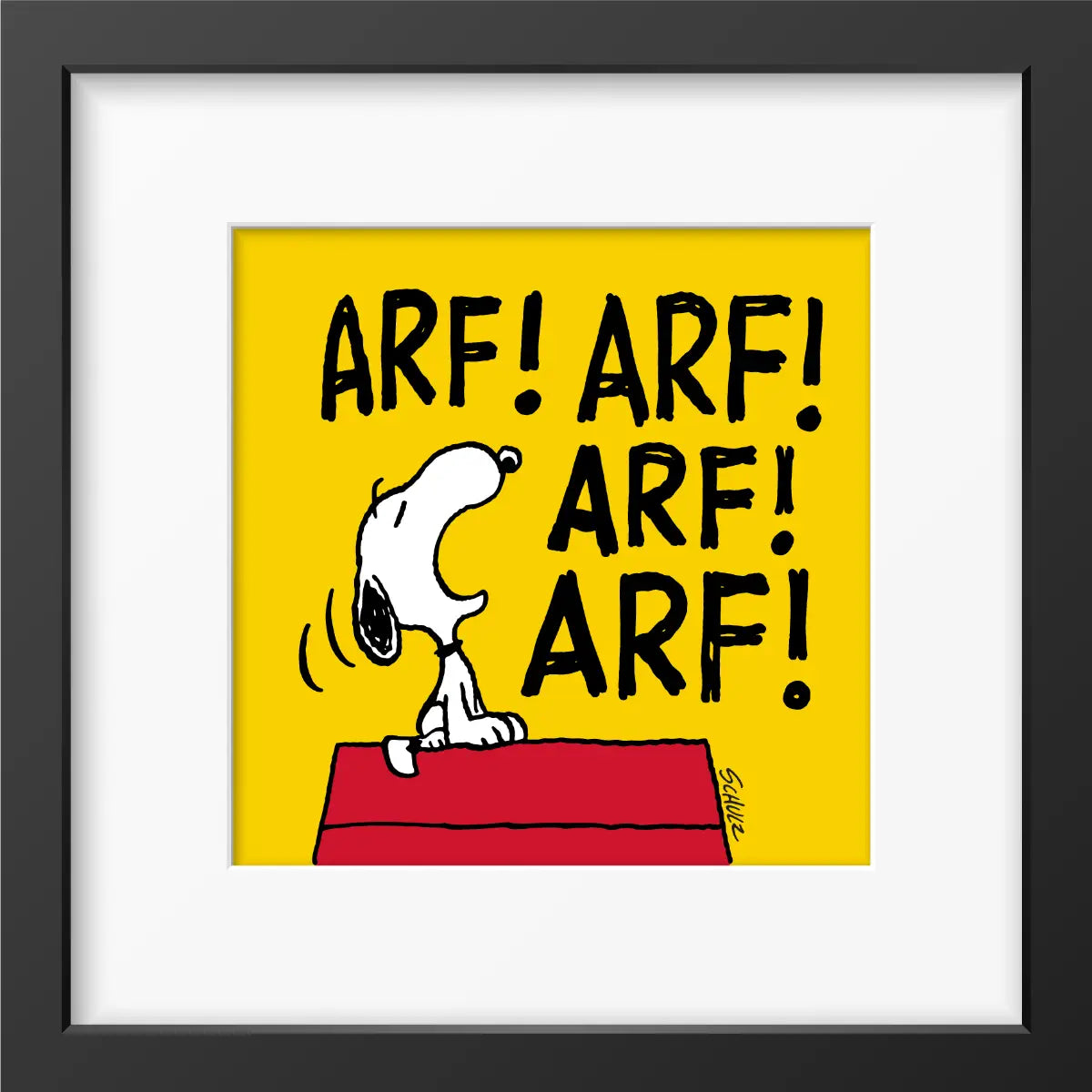 Snoopy Peanuts Framed Print Arf Arf