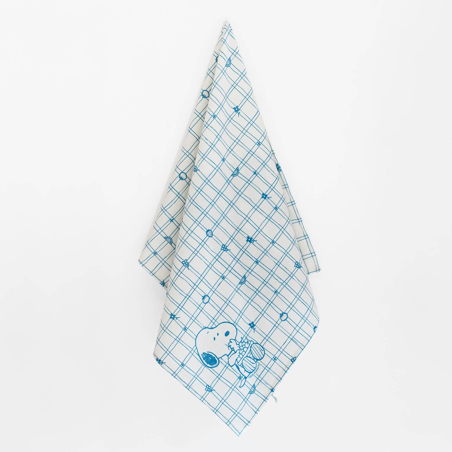 Peanuts Snoopy Cherry Basket Tea Towel (Blue)