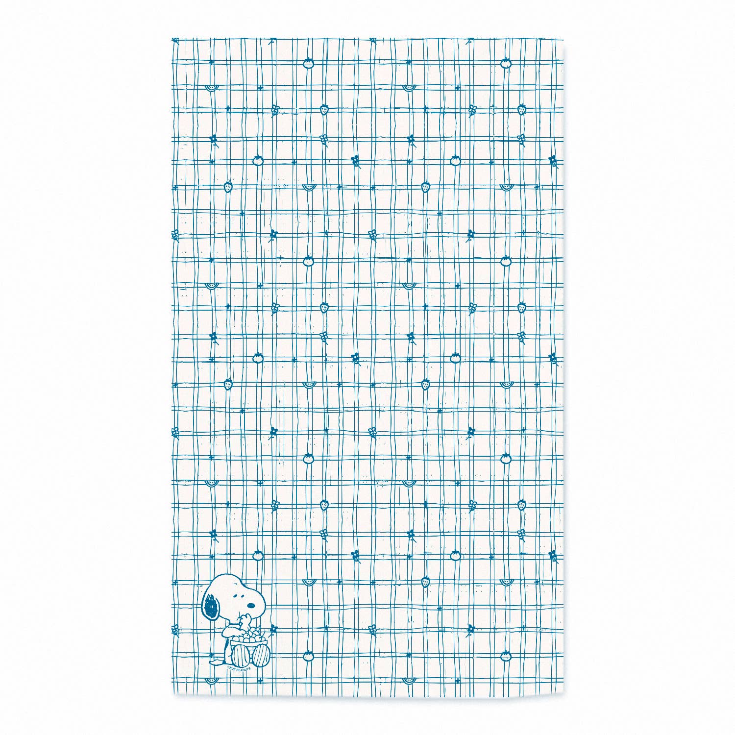 Peanuts Snoopy Cherry Basket Tea Towel (Blue)