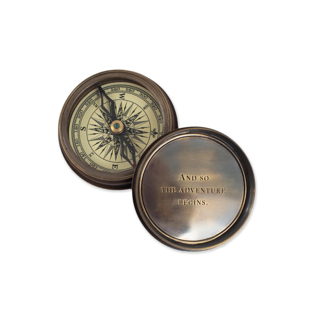 Sugarboo Compass in a Leather Pouch