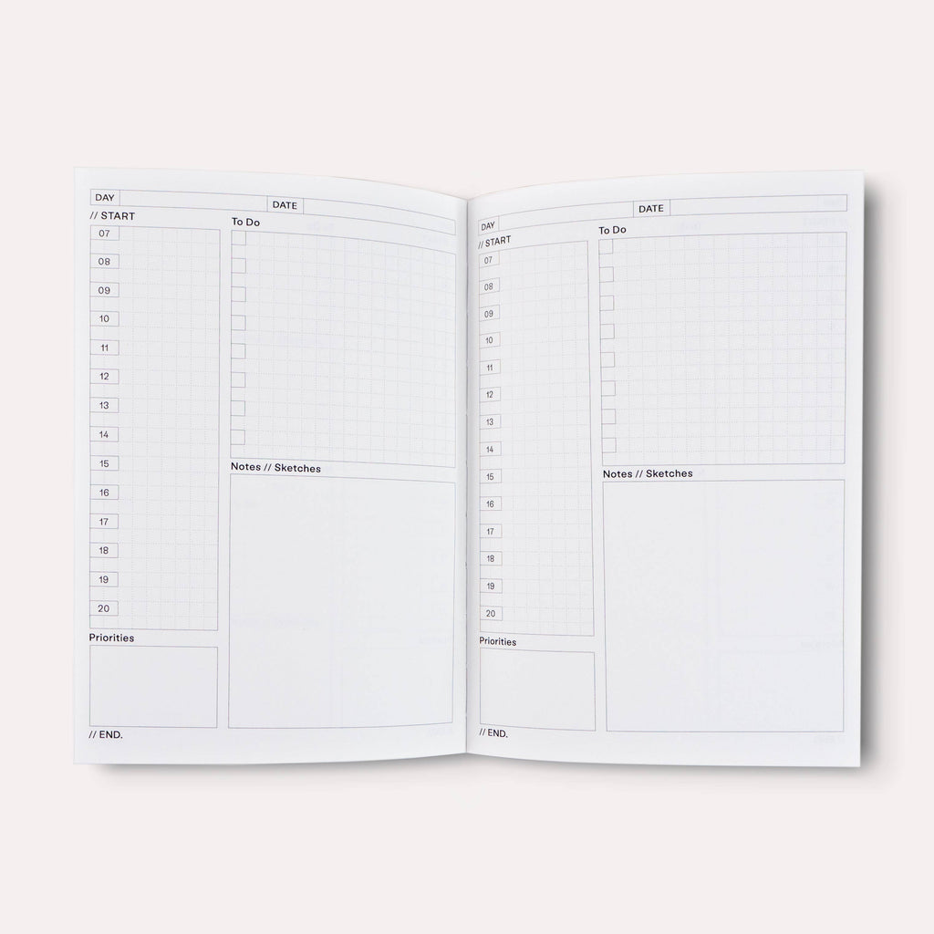 The Completist ~ Ginger Undated Daily Planner Book