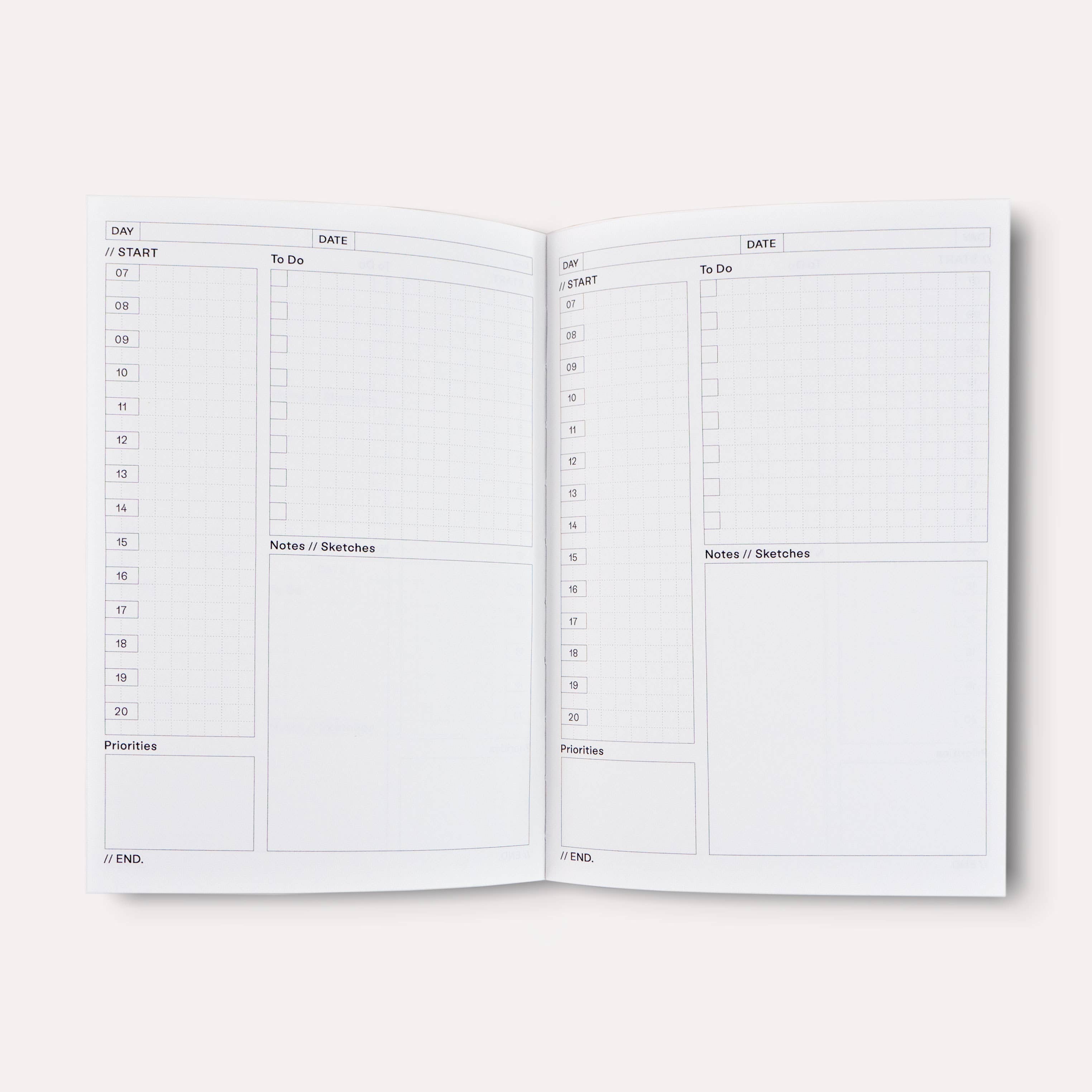 The Completist ~ Ginger Undated Daily Planner Book