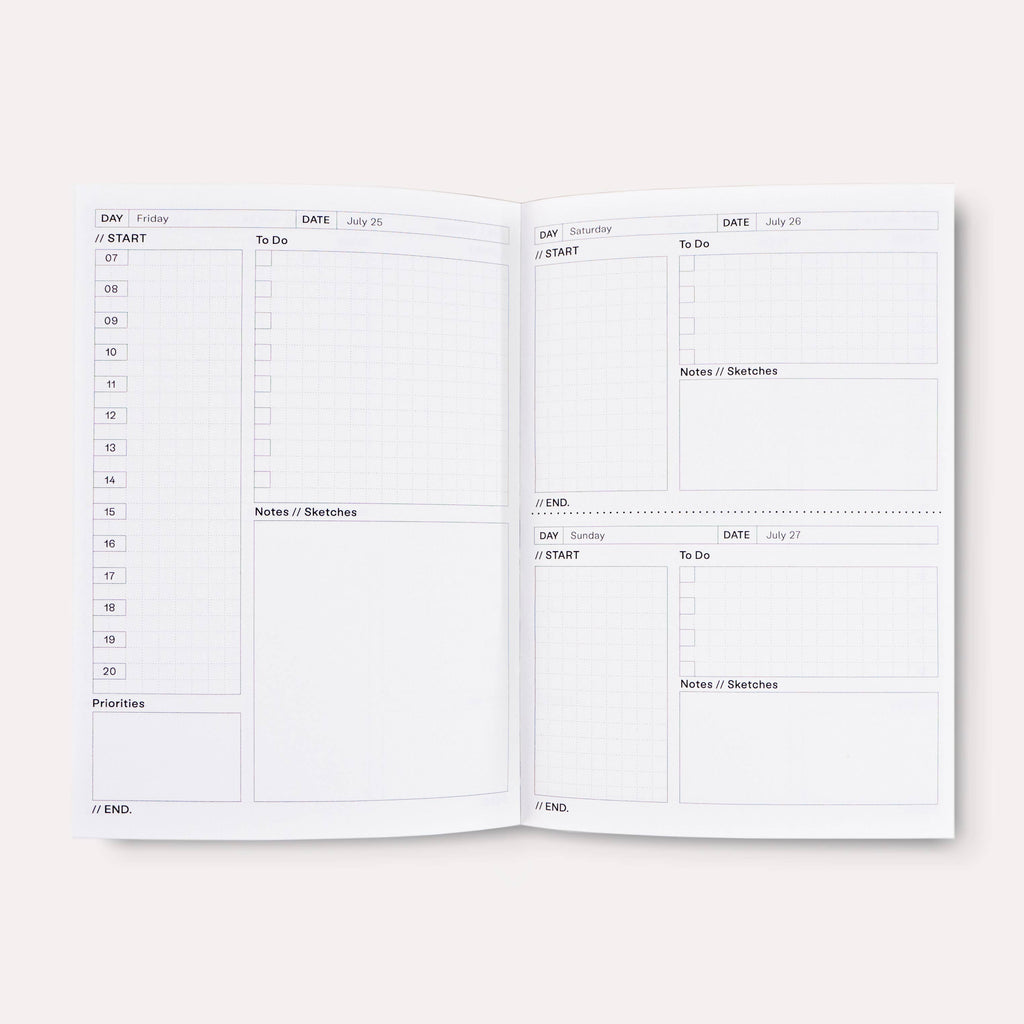 The Completist ~ Ginger Undated Daily Planner Book