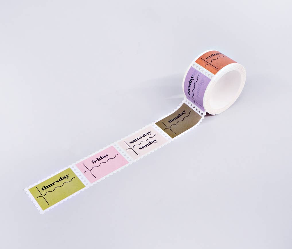 The Completist ~ Squiggle Days of the Week Washi Tape