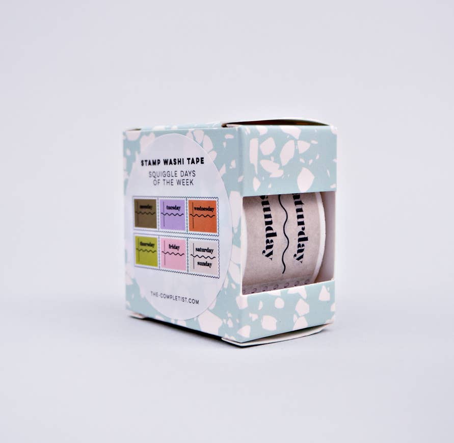 The Completist ~ Squiggle Days of the Week Washi Tape