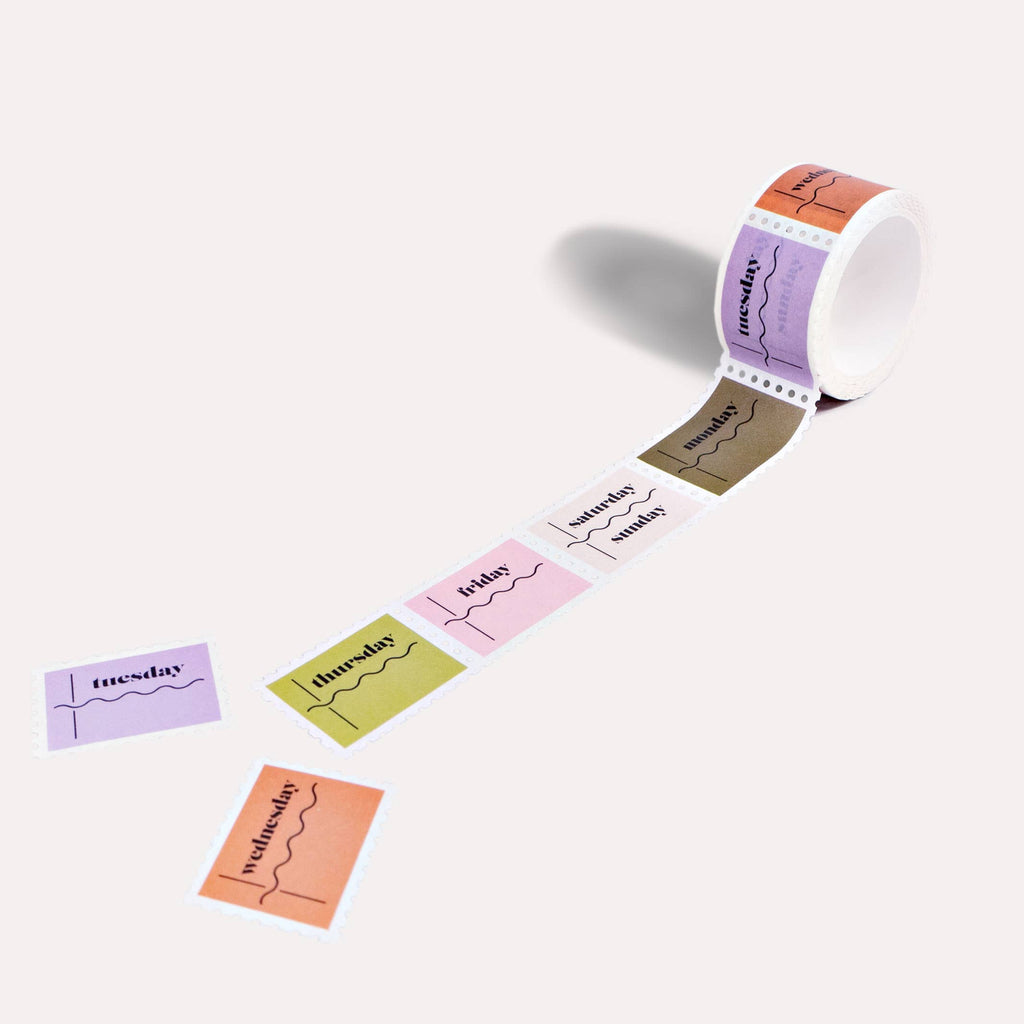 The Completist ~ Squiggle Days of the Week Washi Tape