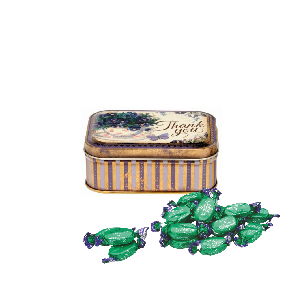 Nostalgia Violets Thank You Tin ~ Peppermint Creams