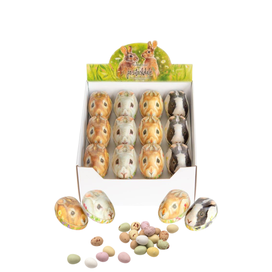 Rabbit Tins with Chocolate Eggs