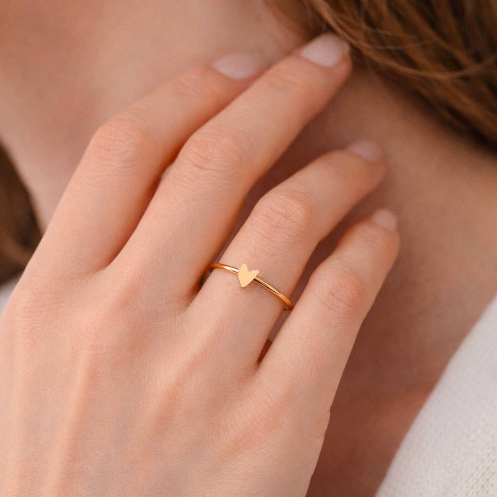 Grant Gold Adjustable Heart Ring