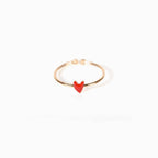 Grant Red Adjustable Heart Ring