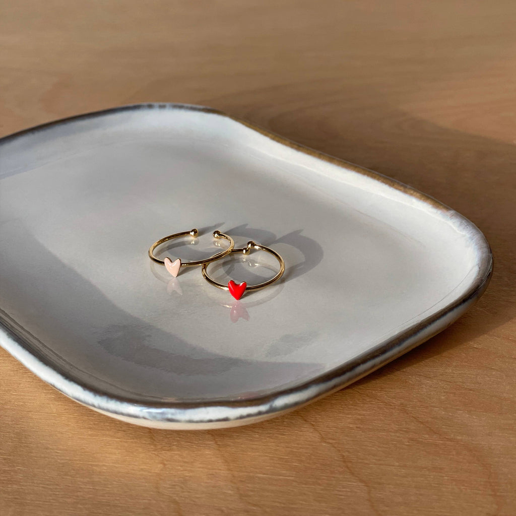 Grant Red Adjustable Heart Ring
