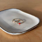 Grant Red Adjustable Heart Ring