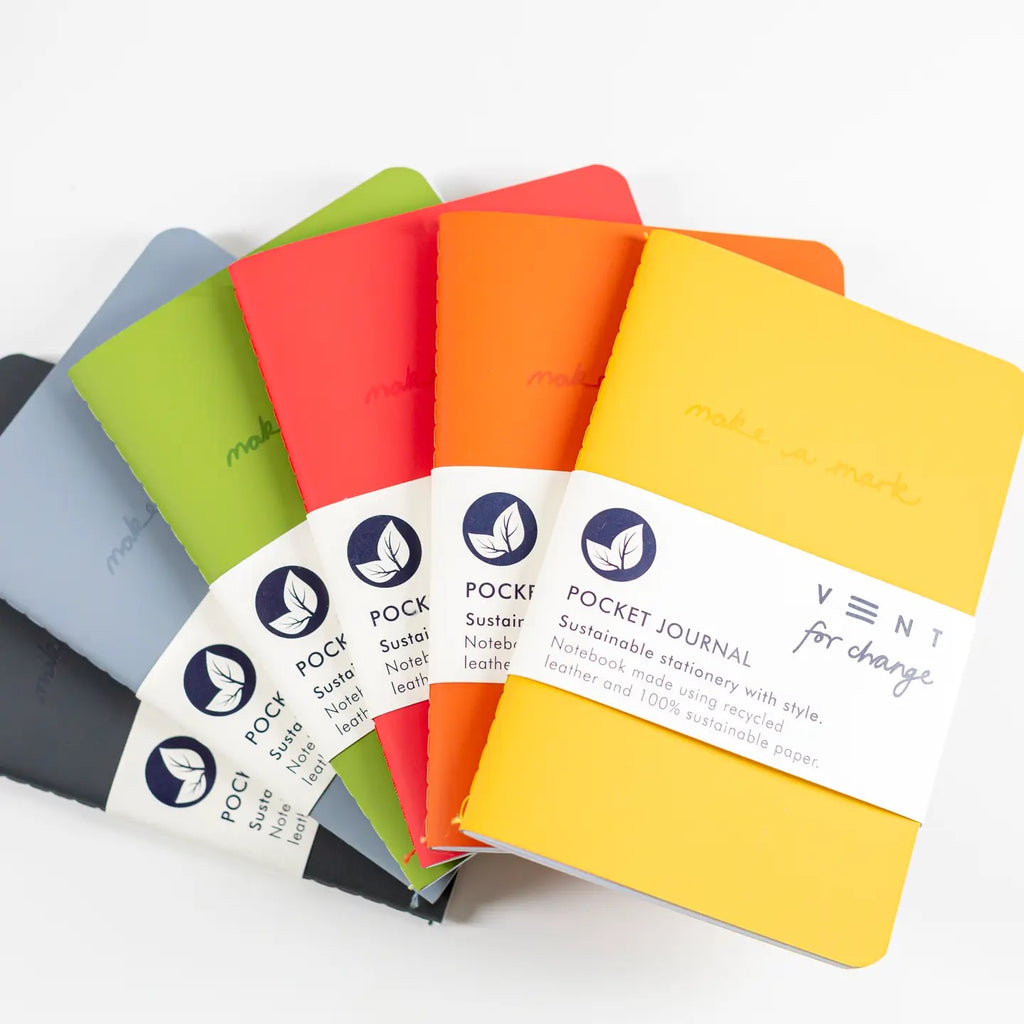 Vent Recycled Leather A6 Pocket Journal~Make A Mark