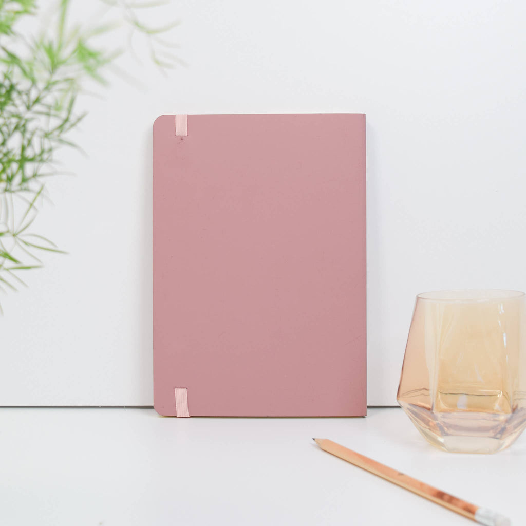 Vent Recycled Leather A5 Notebook EDIT Edition ~ Powder Pink