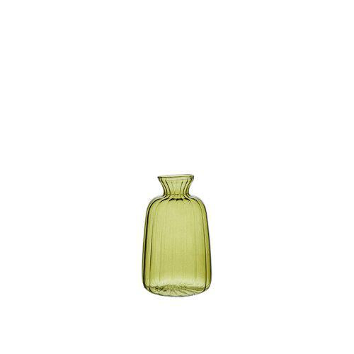 Green Glass Mini Vases