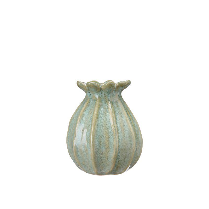 Poppy Head Vases Green