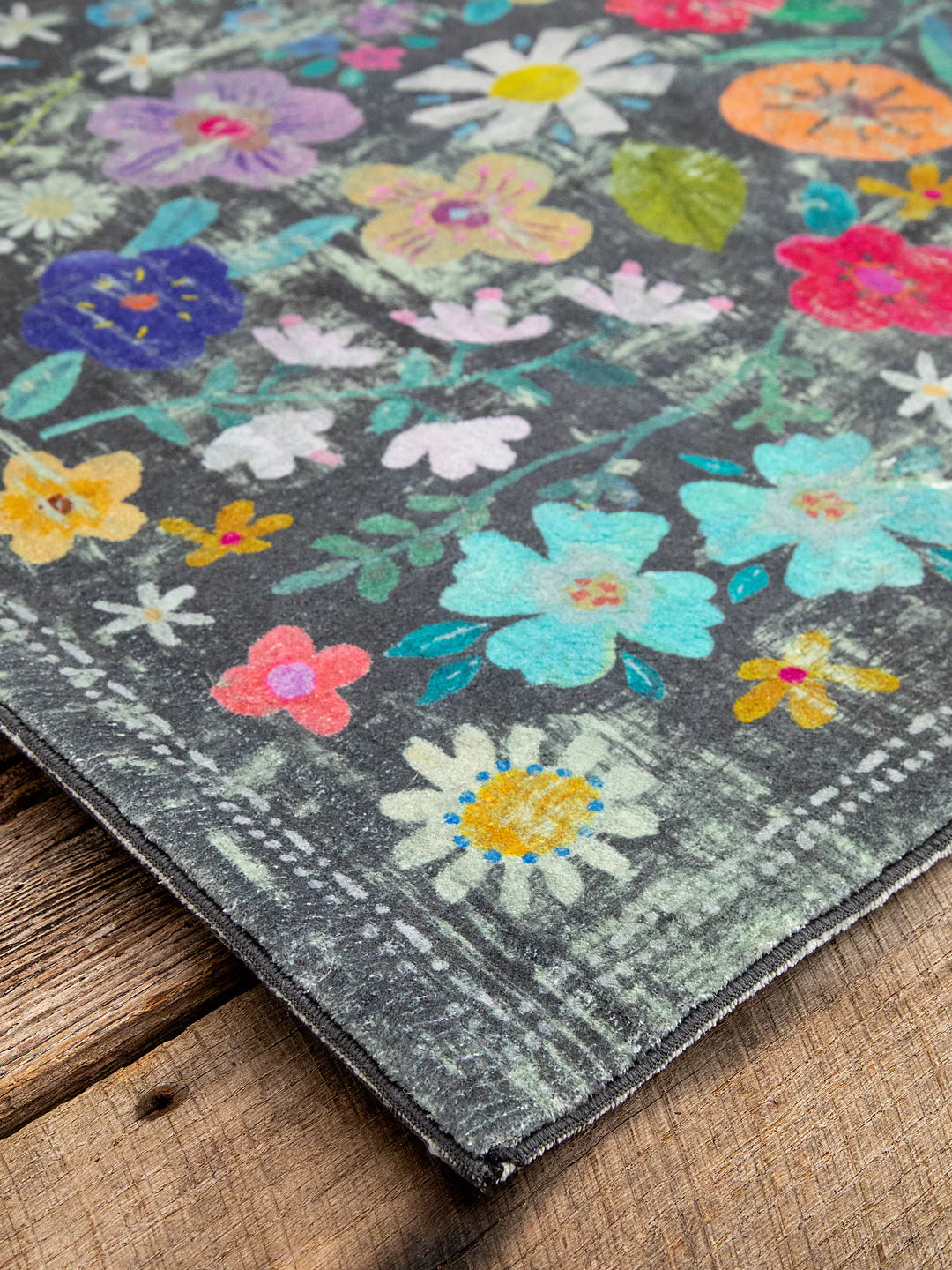 Natural Life Chenille Floral Runner